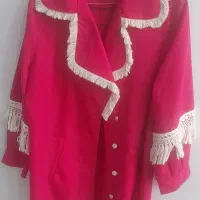 مانتودخترانه صورتی نو