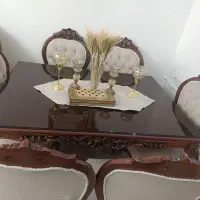 مبلمان استیل ۷ نفره به همراه میز ناهار خوری ۶ نفره|مبلمان خانگی و میز عسلی|تهران, نیروی هوایی (پیروزی)|دیوار