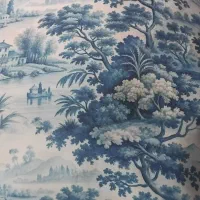 رو میزی پارچه ای یا سفره  قلم آبی