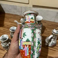 ست کامل ظروف چینی دست ساز  شرقی خاص برای کلکسیون|ظروف سرو و پذیرایی|اصفهان, توپخانه ارتش|دیوار