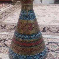 گلدان‌برنجی‌قدینی‌میناکاری
