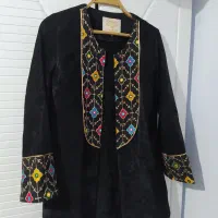 مانتو مخمل پاییزه سایز 1