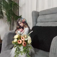 گل روز مادر دسته گل عروس|گل مصنوعی|میاندوآب, |دیوار