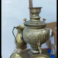 سرویس سماورذغالی برنجی