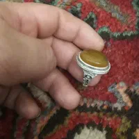 انگشترعقیق شرف الشمس دست سازوسنگ اصل