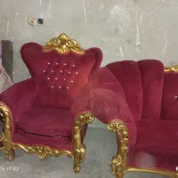 فروش فوری سرویس مبل راحتی سلطنتی طلایی حراج|مبلمان خانگی و میز عسلی|سراوان, |دیوار