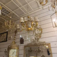 لوستر ال طلا برنجی قیمت تولیدی|لوستر و چراغ آویز|اراک, |دیوار