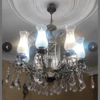 لوستر برنجی ۸ شعله|لوستر و چراغ آویز|تهران, دریا|دیوار