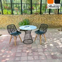 صندلی فایبر پایه چوبی باران/ضد آب/پایه پلیمری|میز و صندلی غذاخوری|اصفهان, بابوکان جنوبی|دیوار