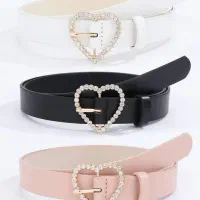 کمربند زنانه کنفی باریک چرم جدید مجلسی شیک پهن