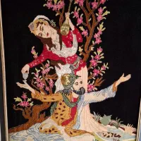 تابلو فرش دست بافت انتیک عتیقه|تابلو فرش|اصفهان, خانه اصفهان|دیوار