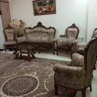 مبلمان استیل ۹ نفره ب همراه ناهار خوری در حد نو