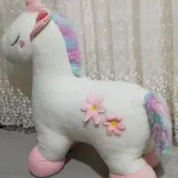عروسک اسب  تک شاخ  یا یونیکورن بزرگ