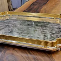 سینی سیلور اماراتی لبه دار برندپلیسکووارداتی خشدار|ظروف سرو و پذیرایی|مشهد, سلام|دیوار