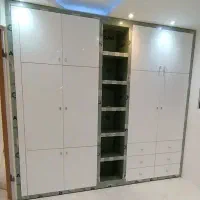 کمد دیواری ملامینه پویا اشکاف ام دی اف تخت تاشو|جاکفشی، کمد، دراور|مشهد, عبادی|دیوار