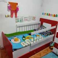 تخت کمد بچه|تخت و سرویس خواب|صومعه‌سرا, |دیوار