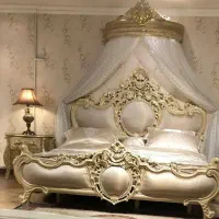 سرویس خواب دونفره چوبی تمام چوب مدل باران