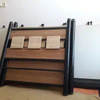 تخت خواب دو طبقه فلزی تاج و تخته ام دی اف