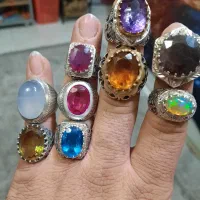 ی تعداد انگشتر نقره۹۲۵ کار دست|جواهرات|قوچان, |دیوار