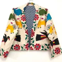 مانتو کتی ژاکارد کتی مزونی سوزن دوزی تاناکورا|لباس|سقز, |دیوار