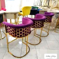 صندلی تدی ثابت طوسی اپن نهارخوری