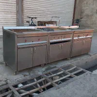 سرخ کن گریل اجاق کباب پز ست کامل رستوران فست فود