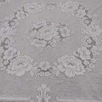 روتختی تور ضخیم طرحدار سفید در حد نو|سرویس روتختی|شوشتر, |دیوار