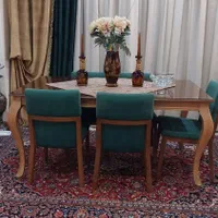 میز ناهارخوری ۶ نفره با شیشه|میز و صندلی غذاخوری|تهران, دردشت|دیوار