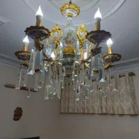 لوستر برنز و چینی شش شاخه