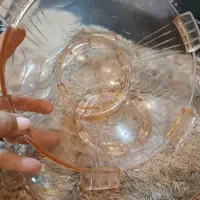 کریستال اصل چک صورتی رنگ|ظروف سرو و پذیرایی|ری, منصوریه منگل|دیوار