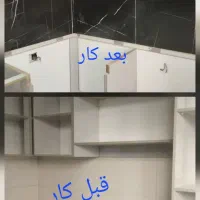 کاشی کاری سرامیک کار کاشی بین کابینتی چسبی دوغابی