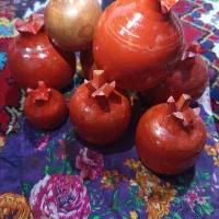 انار چوبی  دست ساز برای نو عروسان برای شب یلدا