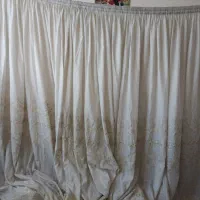 پرده حریر گل دار