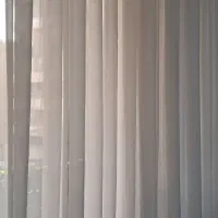 پرده  کرم حریرشاین داریک جفت دکوری سه تا