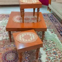 میزجلومبلی ودوتا عسلی همراه میزتیوی|مبلمان خانگی و میز عسلی|یاسوج, |دیوار