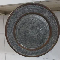 سینی مسی قدیمی.مجمعه عتیقه.گردسوز برنجی.اتو ذغالی|کلکسیون اشیاء عتیقه|تهران, نظام‌آباد|دیوار