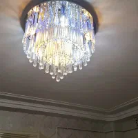 لوستر بزرگ ۱۰ لامپه کریستالی