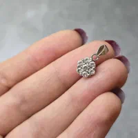 آویز گردنبند نقره طرح فلاور