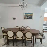 میز ناهار خوری ۸ نفره چوب و پارچه باکیفیت در حد نو|میز و صندلی غذاخوری|تهران, چیتگر جنوبی|دیوار
