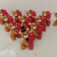 خرس های خمیر چینی منلسب پک های ولنتاین