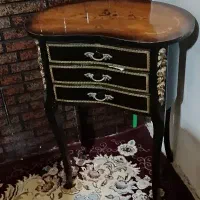 دو عدد میز تلفن دراور چوبی