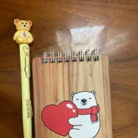 دفترچه و مداد فشاری خرسی