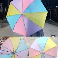 چتر های رنگین کمانی پاستیلی و شفاف