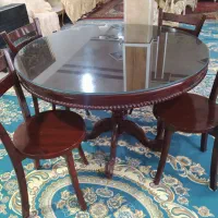 میز و صندلی غذا خوری چهار نفره تمام چوب راش
