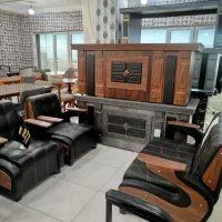 میز مدیریت ال طوسی و قهوه ای زرکالا