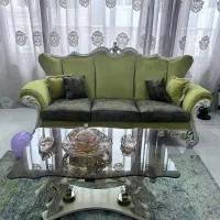 مبلمان هفت نفره چوب راش در حد نو فروش فوری