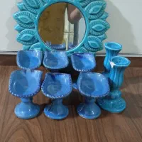 آینه و شعمدان وکاسه|صنایع دستی و سایر لوازم تزئینی|کرمانشاه, |دیوار