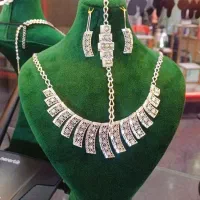 سرویس نقره تراش بدون نگین.مدل طلاسفید