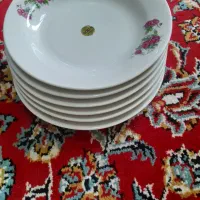بشقاب غذا خوری گل سرخ ساده یک دست