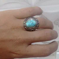 انگشتر نقره فیروزه نیشابوری اصل|جواهرات|بندر امام خمینی, |دیوار
